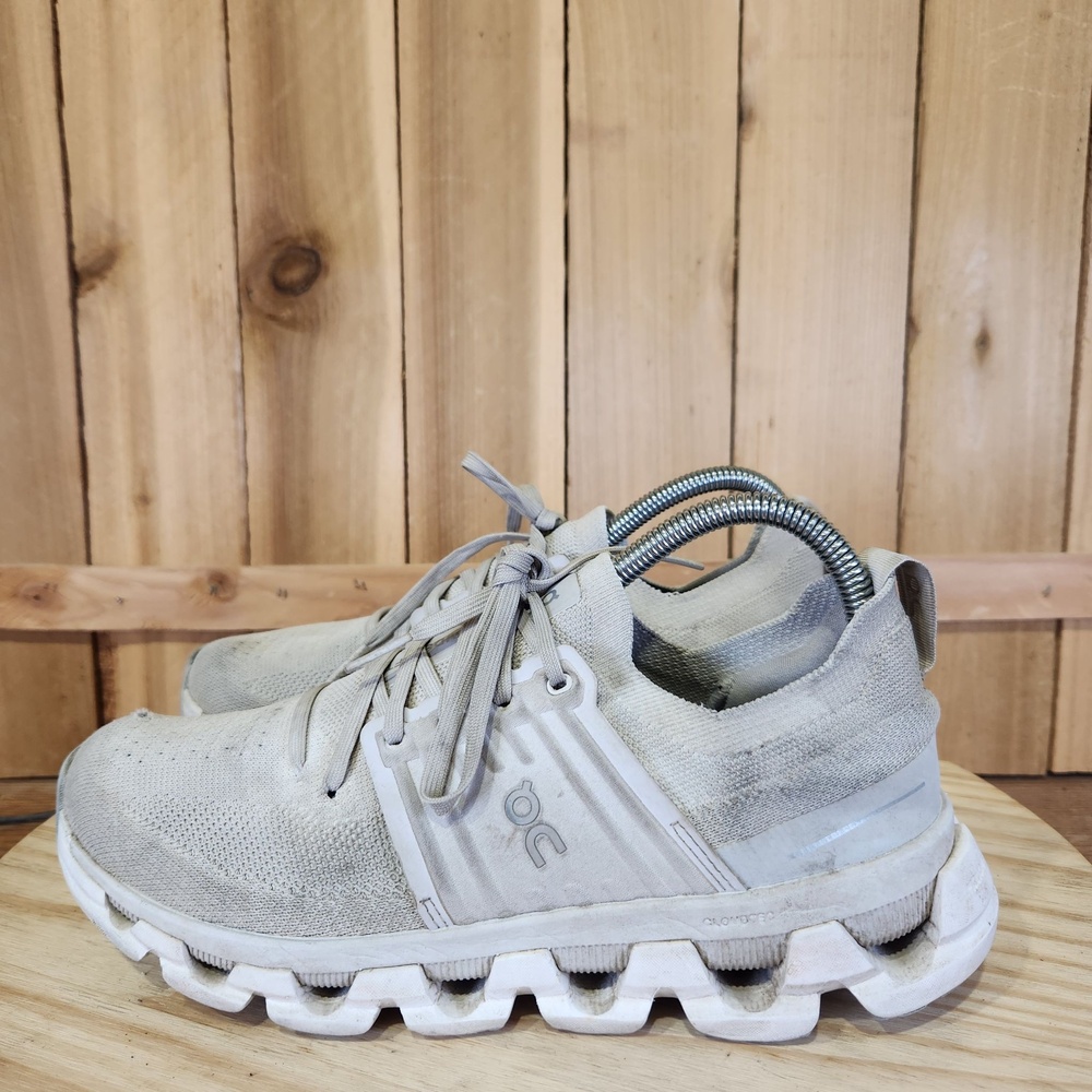 On Cloudswift Shoes Womens 8 Gray Knit Running Sneakers CloudTec Athletic